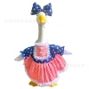 2026 New Cross-border Independence Day Porch Goose Dress Set 23-inch Large White Goose Festival Decoration 75g Item Picture